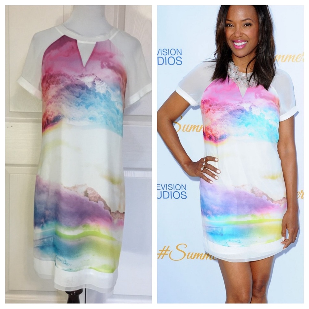 Karen Millen silk watercolor dress